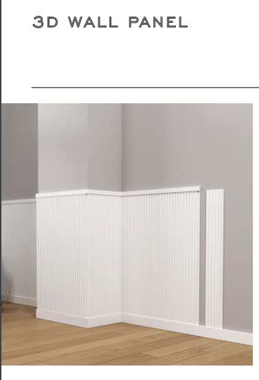 Acoustic 3D Slat Panel - (Panel 250x17x1.5 cm, Natural Oak) WPC Composite Panels Imitation Wood Slatted Cladding Frieze Slats
