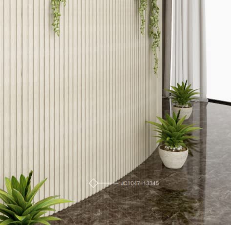 Acoustic 3D Slat Panel - (Panel 250x17x1.5 cm, Natural Oak) WPC Composite Panels Imitation Wood Slatted Cladding Frieze Slats