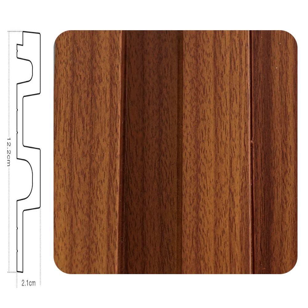 Acoustic 3D Slat Panel - (Panel 250x17x1.5 cm, Natural Oak) WPC Composite Panels Imitation Wood Slatted Cladding Frieze Slats