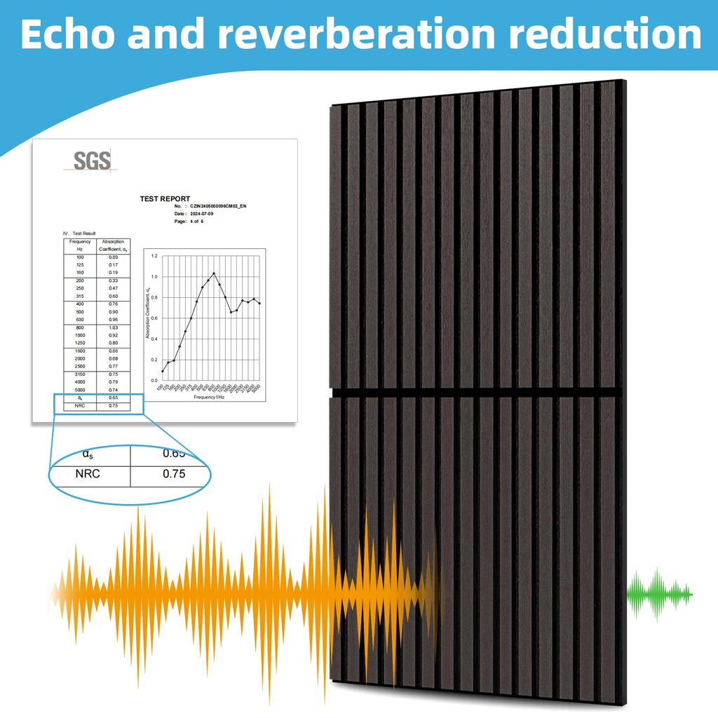 Art3d 3D Folding Acoustic Wall Panels, Soundproofing, 120 x 60 cm, Pack of 2, Felt Wall Cladding, Acoustic Felt Black 1.44 ㎡