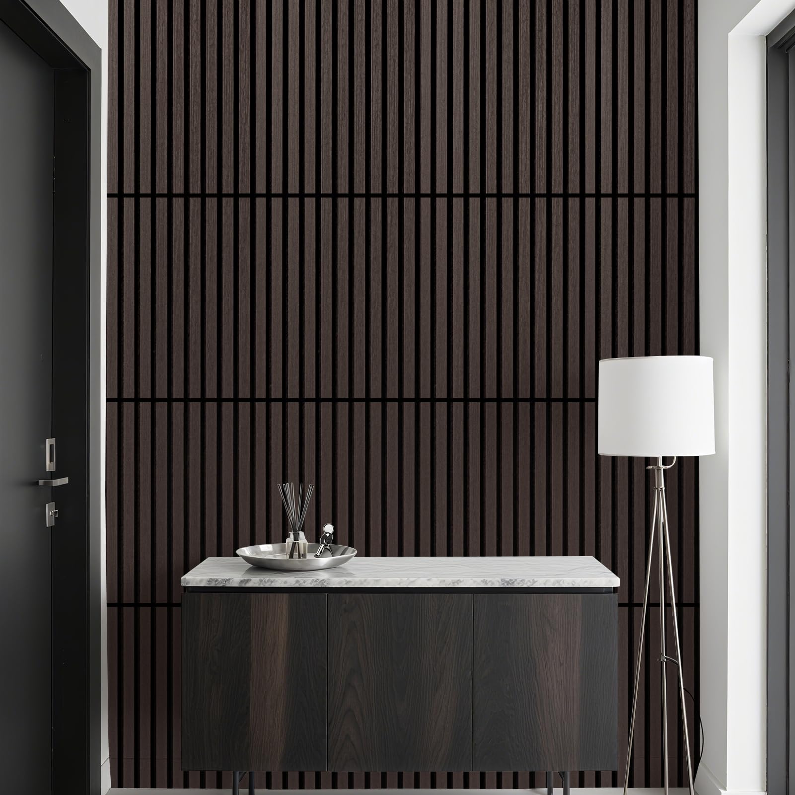 Art3d 3D Folding Acoustic Wall Panels, Soundproofing, 120 x 60 cm, Pack of 2, Felt Wall Cladding, Acoustic Felt Black 1.44 ㎡