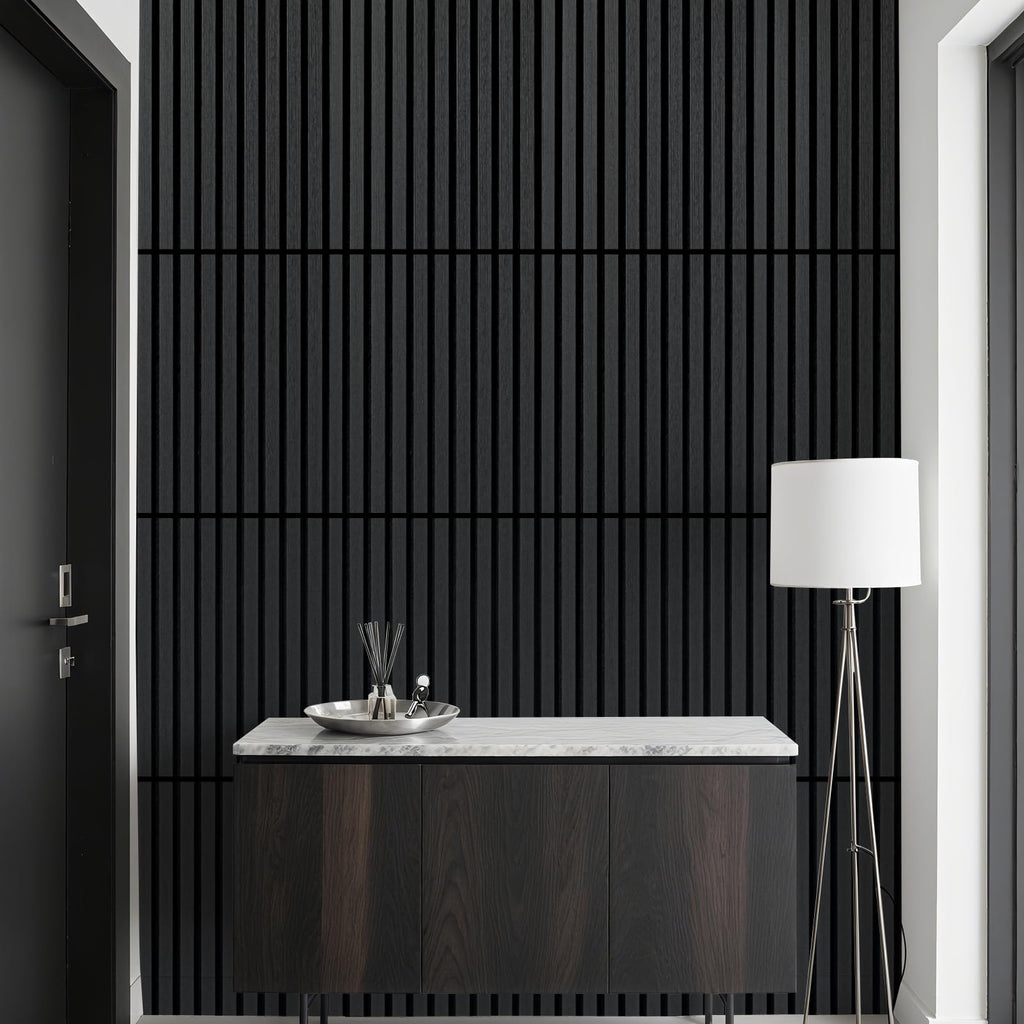 Art3d 3D Folding Acoustic Wall Panels, Soundproofing, 120 x 60 cm, Pack of 2, Felt Wall Cladding, Acoustic Felt Black 1.44 ㎡