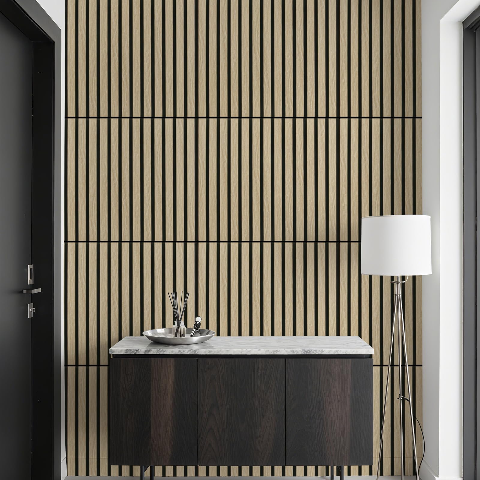 Art3d 3D Folding Acoustic Wall Panels, Soundproofing, 120 x 60 cm, Pack of 2, Felt Wall Cladding, Acoustic Felt Black 1.44 ㎡