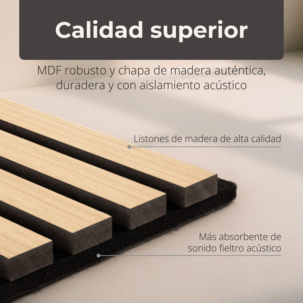 Acoustic panels 60x60 cm, 4 pieces black oak, wall covering, wooden wall panels, laminar wall with sound insulation