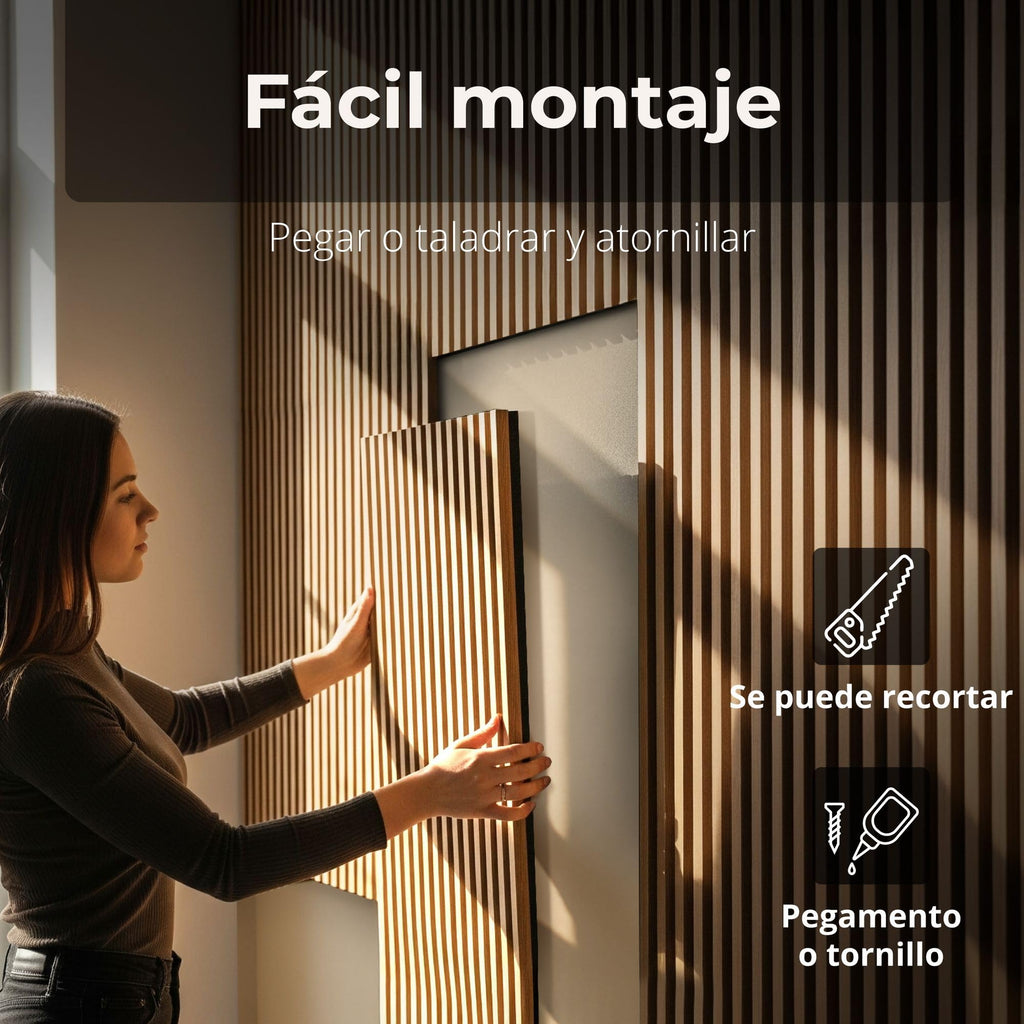 Acoustic panels 60x60 cm, 4 pieces black oak, wall covering, wooden wall panels, laminar wall with sound insulation