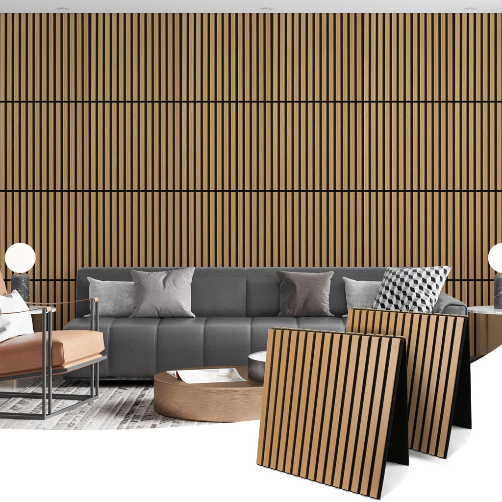 Art3d 3D Folding Acoustic Wall Panels, Soundproofing, 120 x 60 cm, Pack of 2, Felt Wall Cladding, Acoustic Felt Black 1.44 ㎡