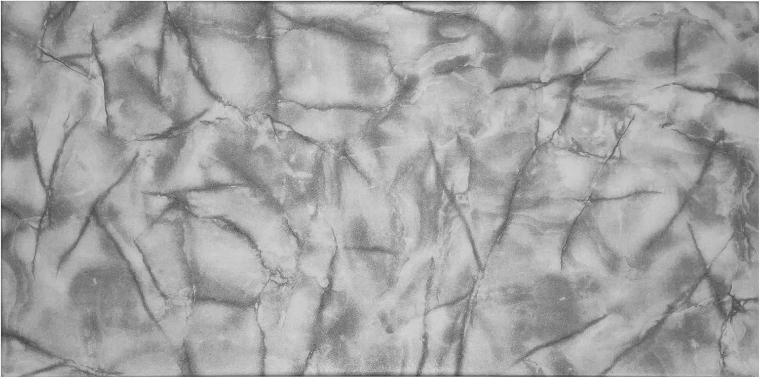 Polystyrene Ceiling Panels, XL Wall Panels, Decoration, Polystyrene and Concrete, Wall Cladding, 3 mm Thick, 100 x 50 cm, 6 m², Pack of 12