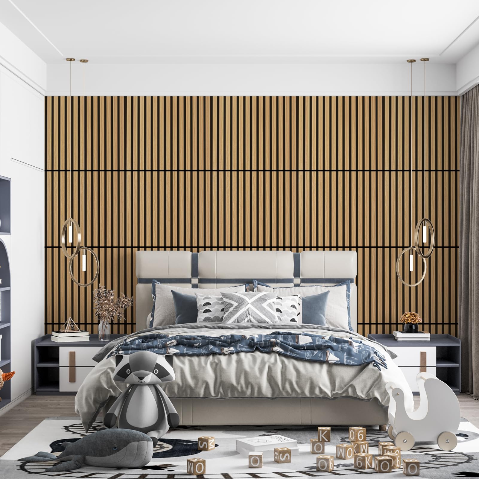 Art3d 3D Folding Acoustic Wall Panels, Soundproofing, 120 x 60 cm, Pack of 2, Felt Wall Cladding, Acoustic Felt Black 1.44 ㎡