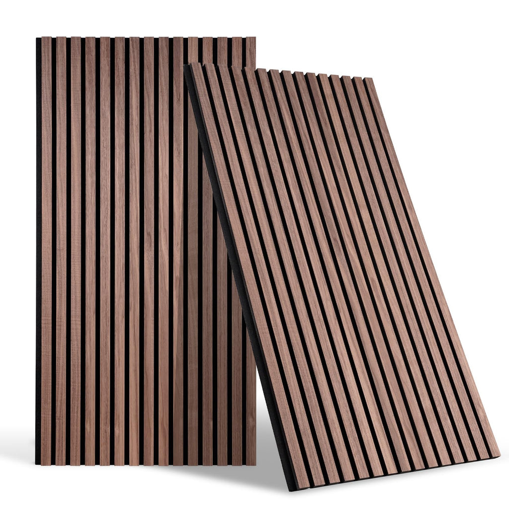 DOLLAR BOSS Wood Panels for Walls, Acoustic Wall Panels 120 x 60 cm, Pack of 2, Sound Proof Wood Panels, 3D Decorative Wall Panels, Slat Wall Panels