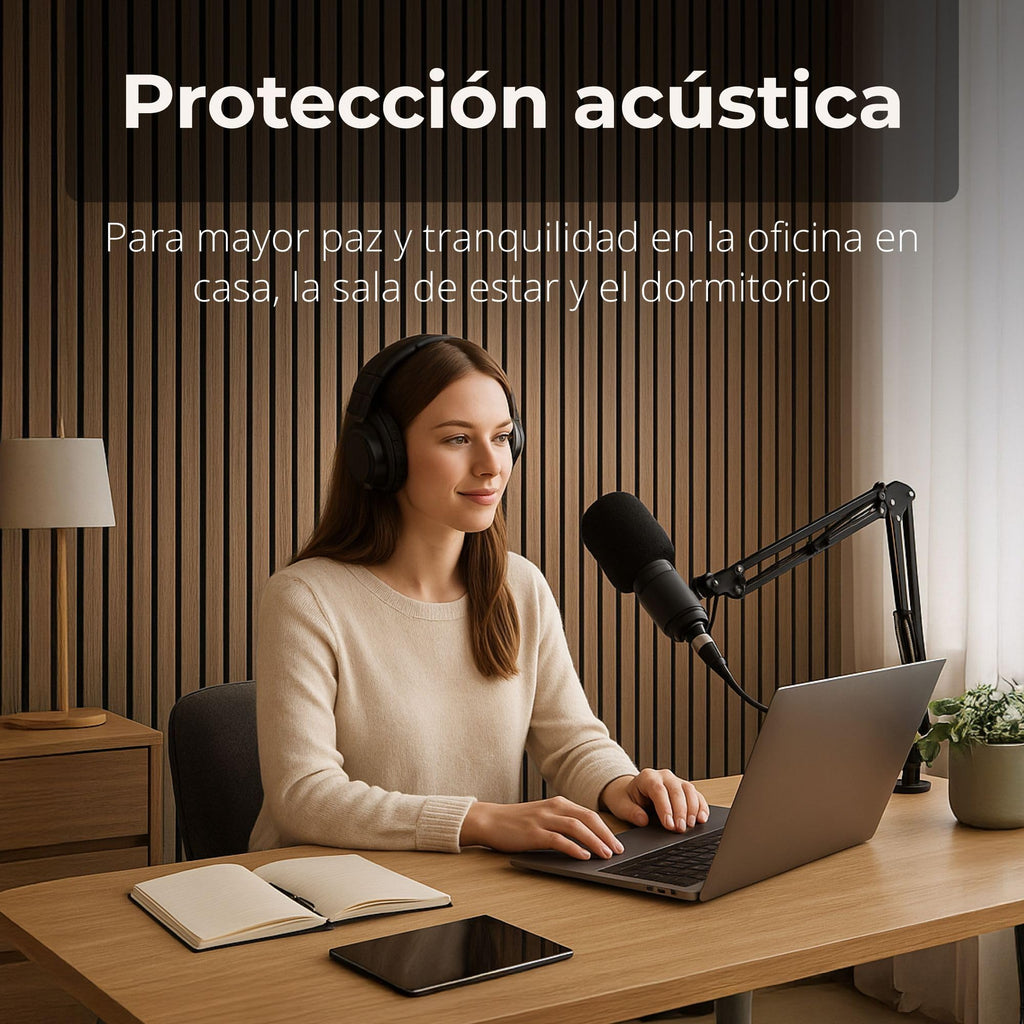 Acoustic panels 60x60 cm, 4 pieces black oak, wall covering, wooden wall panels, laminar wall with sound insulation