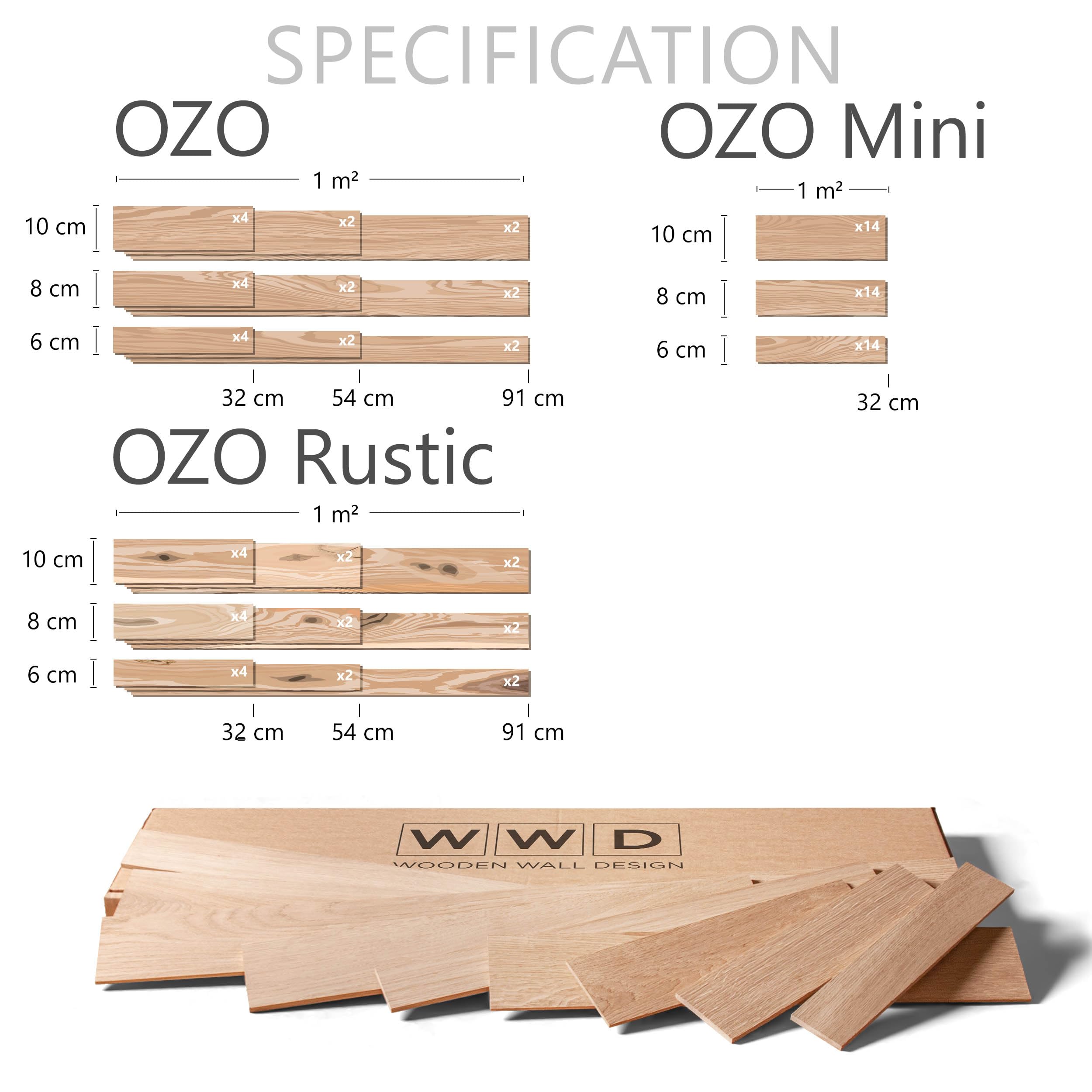 OZO Rustic Oak 3D Wall Panel - 1 m²