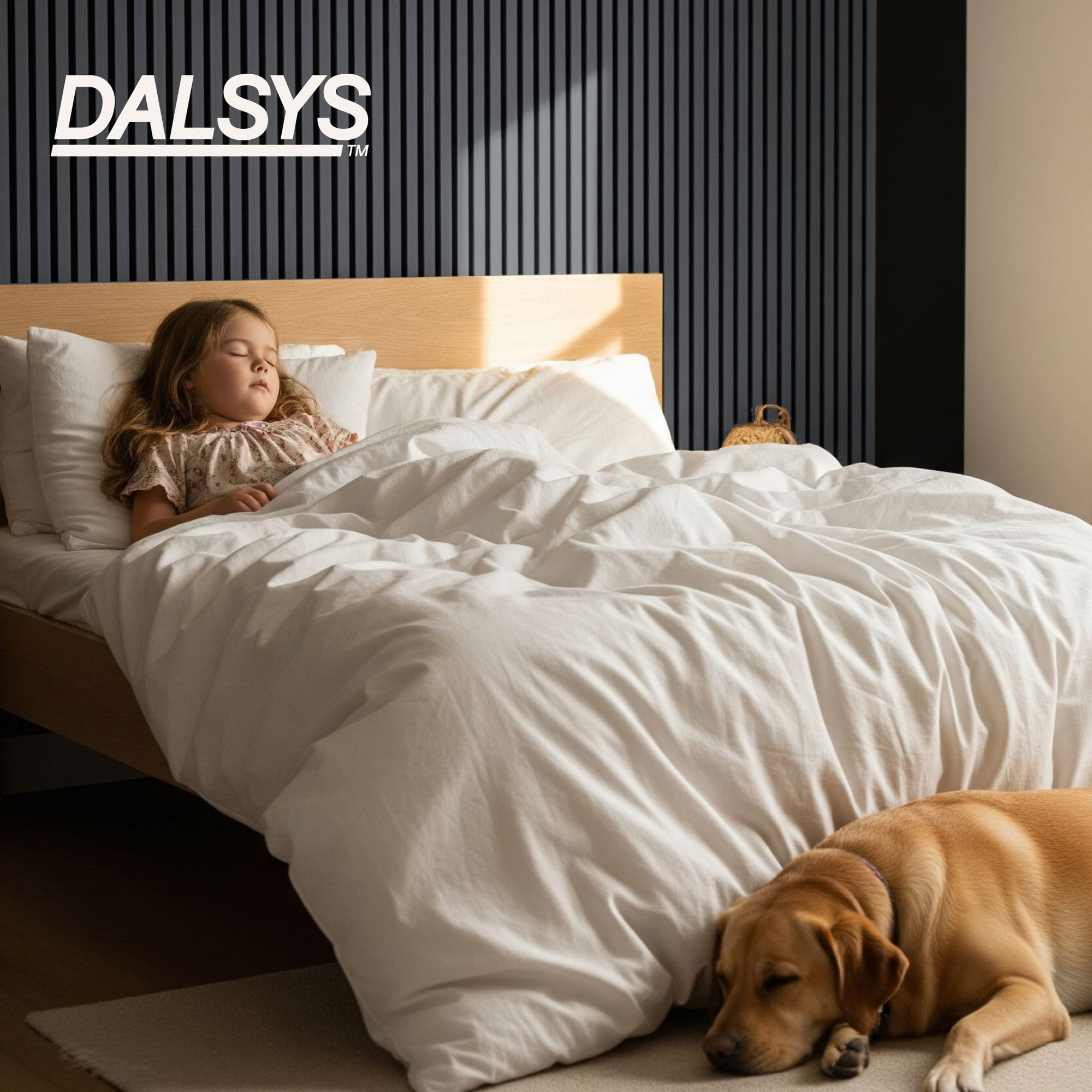 Acoustic panels 60x60 cm, 4 pieces black oak, wall covering, wooden wall panels, laminar wall with sound insulation