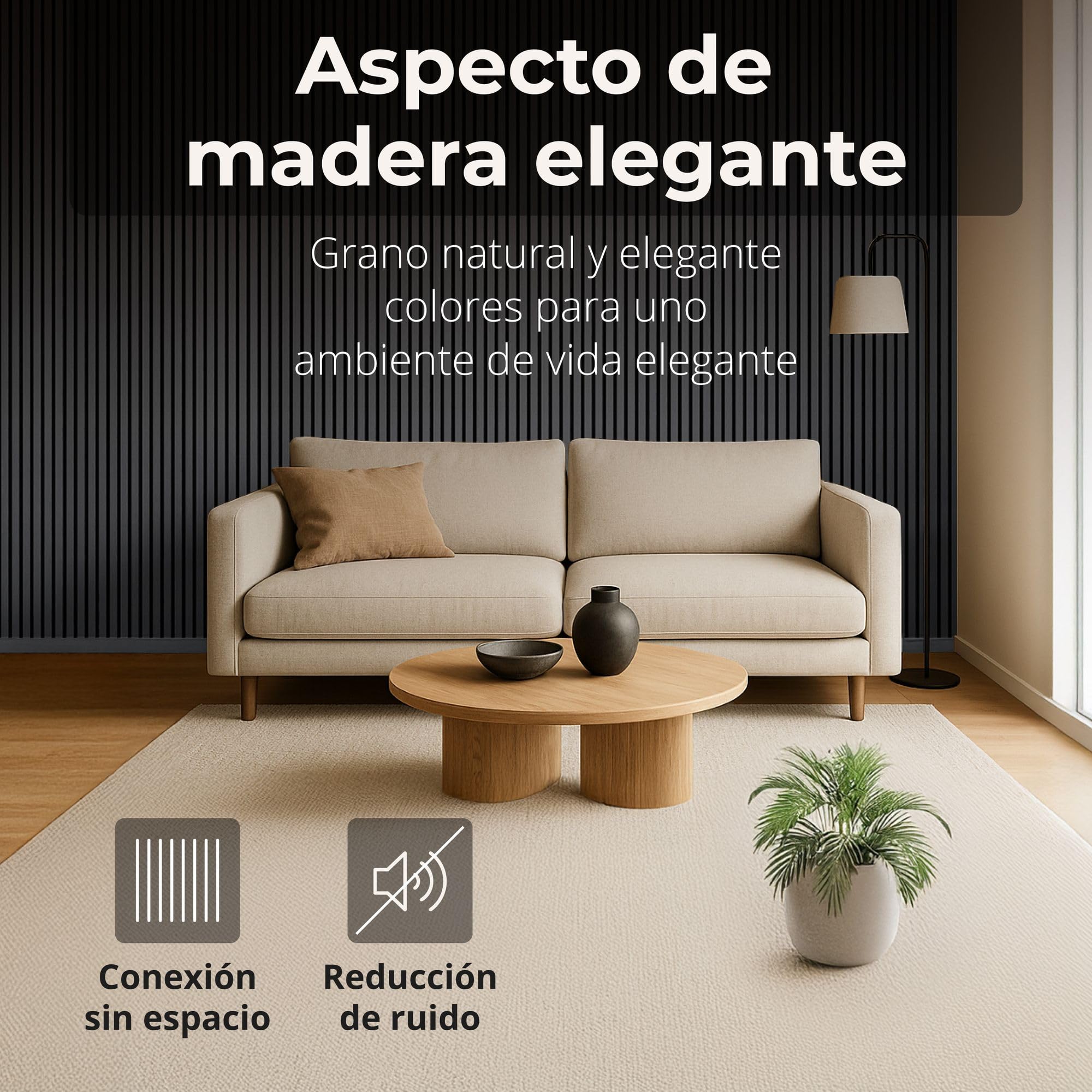 Acoustic panels 60x60 cm, 4 pieces black oak, wall covering, wooden wall panels, laminar wall with sound insulation