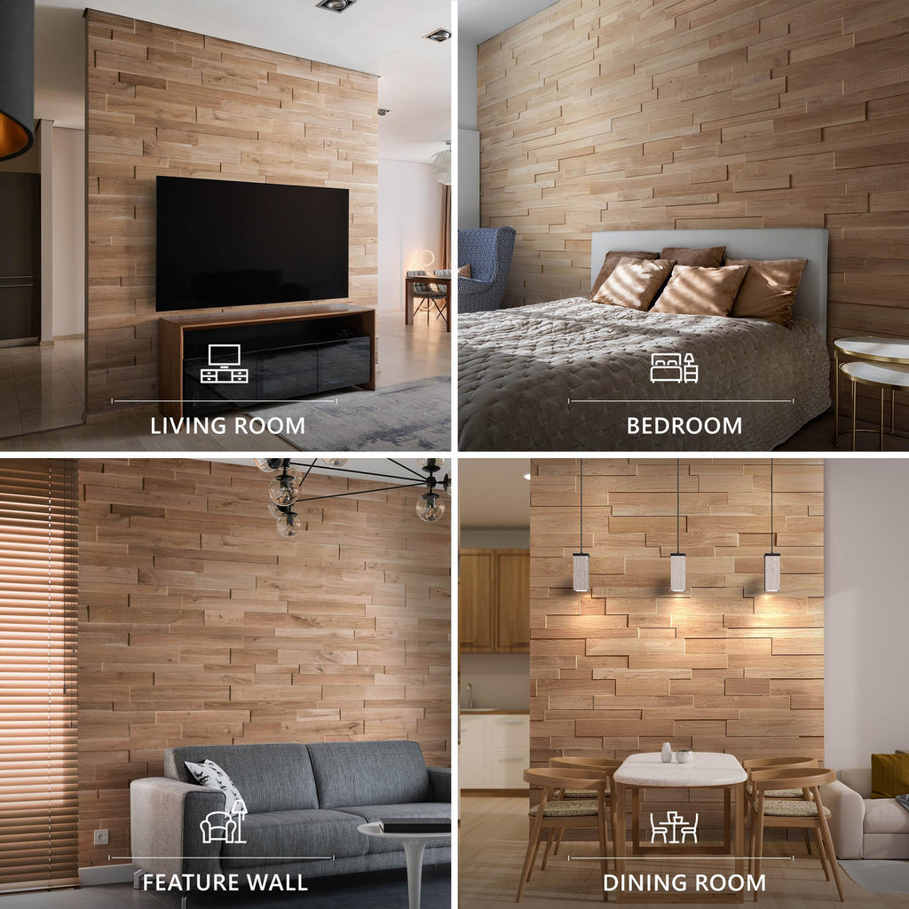 OZO Rustic Oak 3D Wall Panel - 1 m²